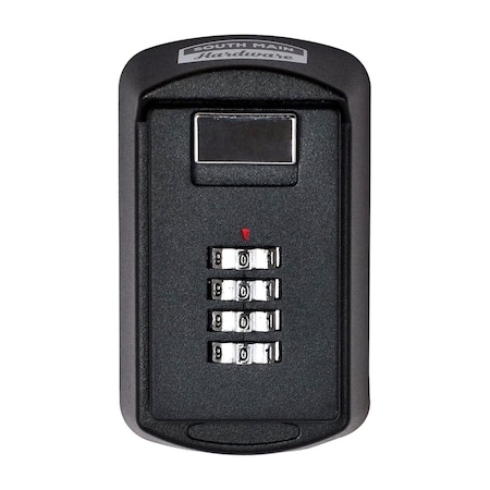 South Main Hardware Wall-Mounted Key Storage Box with Resettable Combination, Black 810143